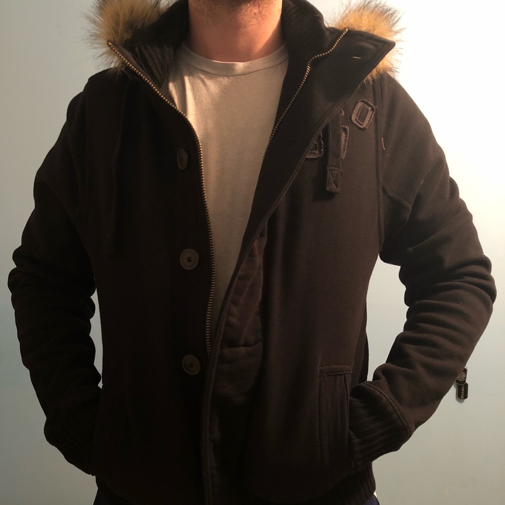 Winter Hoodie with Fur Hood